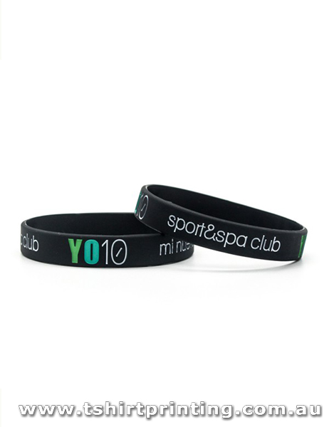 Printed Debossed Silicone Wristband